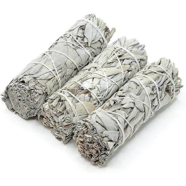 White Sage Bundles, 10 cm Sage Incense for Home Cleansing, Incense, Meditation and Rituals
