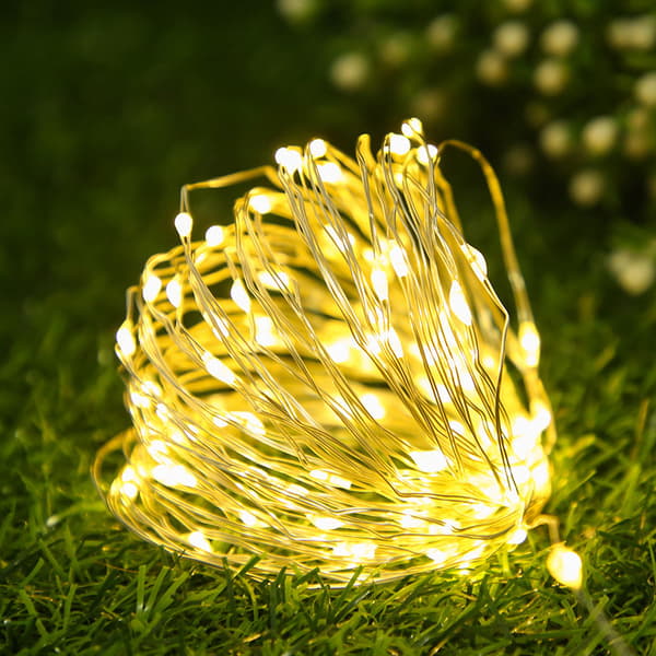 Batteridrivna ljusslingor 2 meter 20 LED-lampor julgransbelysning utomhus inomhus för sovrum hem bröllopsfest juldekoration