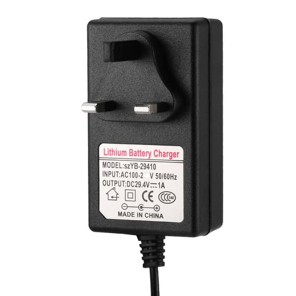 29.4V1A Strømforsyning Batteriladeradapter for Smart Balansebil Scooter 100-240V (UK-plugg)