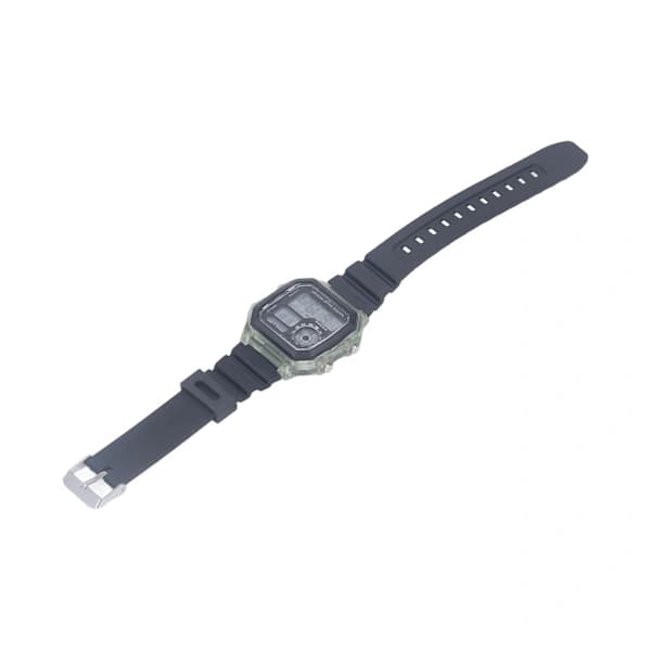 Electronic Sports Watch 12 24 Hour Waterproof Digital Wristwatch with Luminous Alarm Function Transparent Green