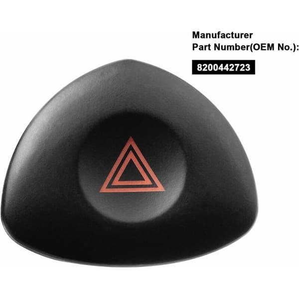 Advarselsknap Clio 2 Advarselsblinkknap til Clio MK 2 Sort 8200442723