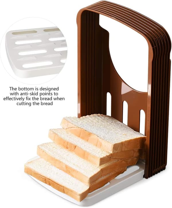 Bread Slicer, Foldable Adjustable Bread Slicing Machine