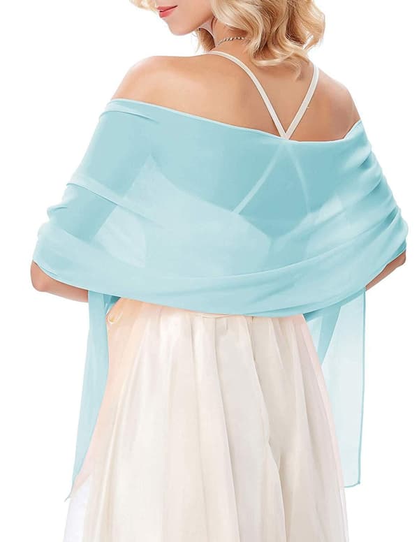 Evening Dress Shawl Solid Color Chiffon Shawl Wedding Cheongsam