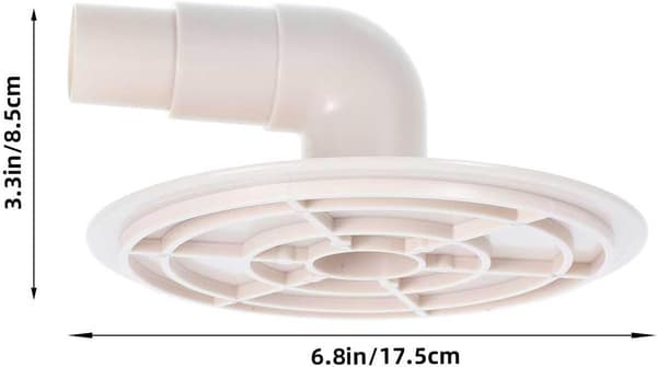 Hvit PVC Vakuumadapterplate for bassengskimmer, 1 stk -