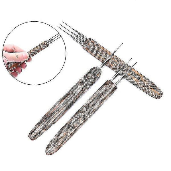 1/3 Pcs 0.5mm Dreadlock Crochet Hook Bamboo Handle Hooks Tool Making High Quality