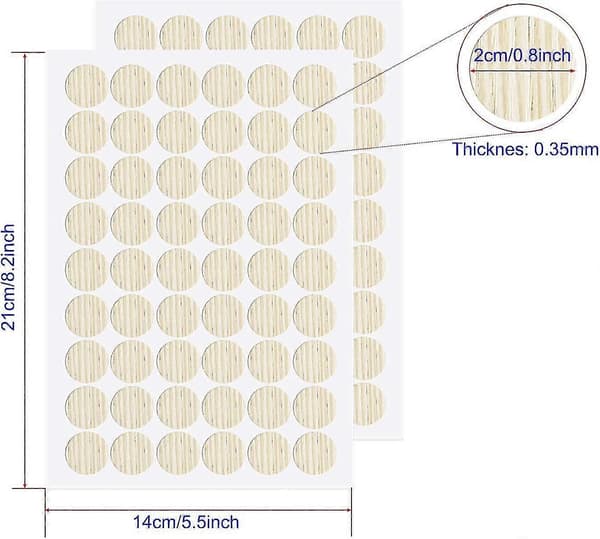 Screw Hole Stickers PVC Self-Adhesive Protection, 21mm Decorative Stickers Screw Covers