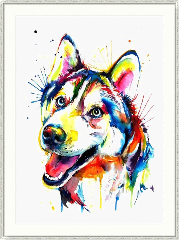 Koiran timanttimaalaus - Husky timanttimaalaussarjat, täysi peitto
