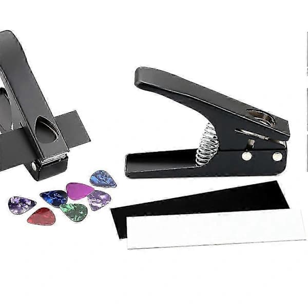 Plectrum Punch Plectrum Maker Plectrum Cutter with 2 Plectrum Strips Sheet for Guitar Plectrum Making Tool
