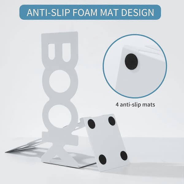 Metal Bookends for Office and School Shelves