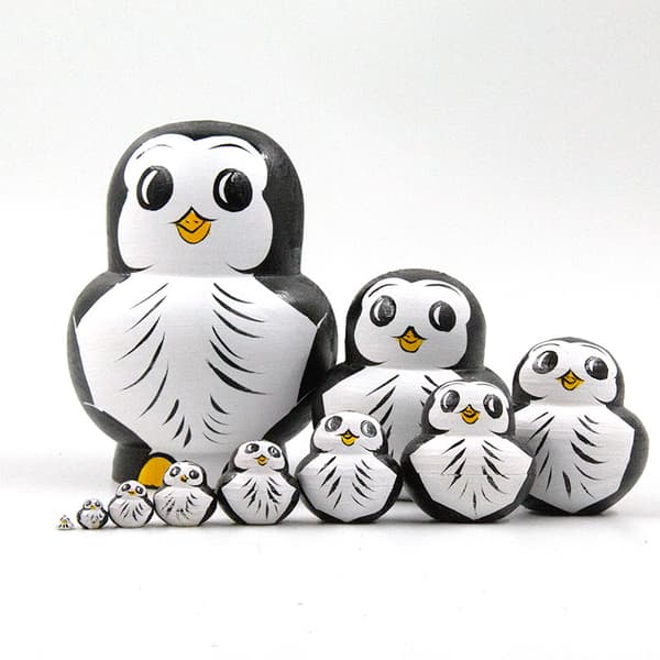 10-osainen venäläinen Matryoshka-nukkesarja