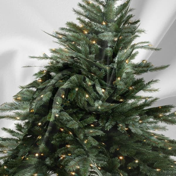Grønn juletre veggteppe med lys til soverom