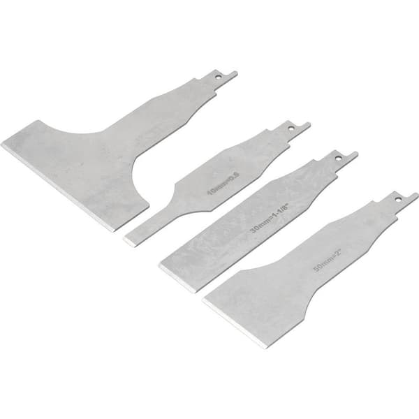 4 Reciprocating Saw Scraper Blades, Stainless Steel Cleaning Tool for Tile and Concrete Floors