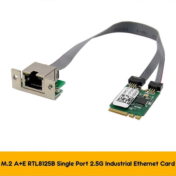 M.2 A+E KEY 2.5G Ethernet LAN Card RTL8125B Industrial Control Card Network Card PCI Express Network Adapter