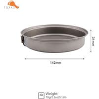 Titanium Frying Pan, Lightweight Camping and Picnic Equipment, 145mm