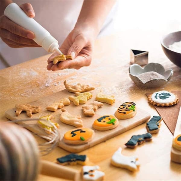 Halloween kakeform sett med 7 rustfrie stål kakeformer Pu