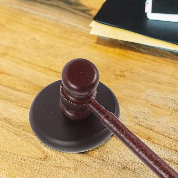 1 Set Durable Gavel Practical Lawyer Judge Hammer Auctioneer Wooden Gavel - 【co】