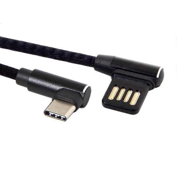USB-C 3.1 Type-C till vänstervinklad 90-graders USB 2.0-datakabel