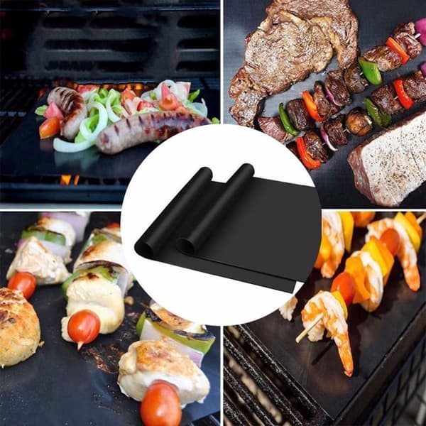 3x BBQ grillmåtte | Genanvendelig | BBQ-tilbehør | BBQ-overtræk | BBQ-grillmåtte | BBQ-måtte | Fars dags gaver