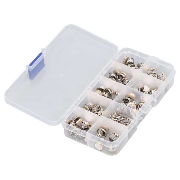 150 pcs Brooch Button Invisibility Anti-Exposure White Smiling Face Hidden Snap Button Removable Pins for DIY Crafts