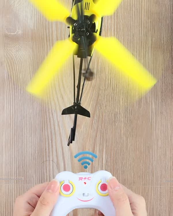 Fjärrkontrollflygplan, upphängd helikopter, falltålig, laddningsbar lampa, flygplansleksaker