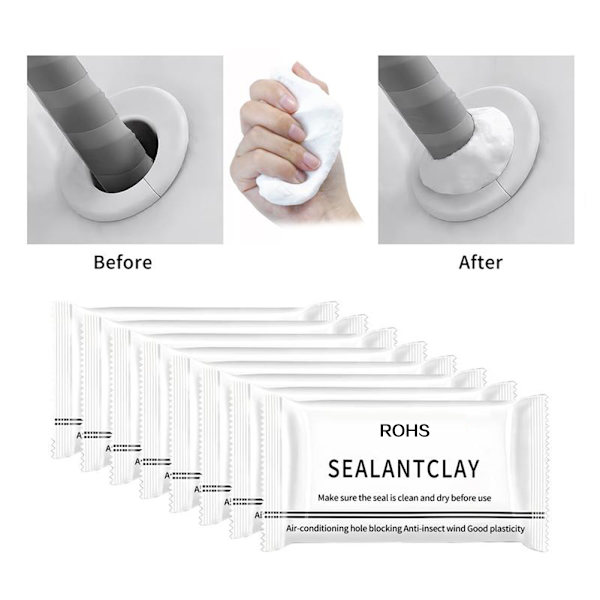 Sealing Clay Pipe Sealant For Air Conditioning Hole Blocking Windproof Quick-Drying Adhesive 5pcs 5pcs