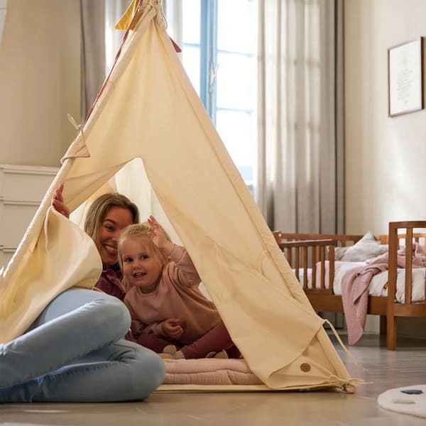 Konformat telt til børn - Bærbart legetelt til børn indendørs og udendørs - 1,6 meter højt (Khaki)