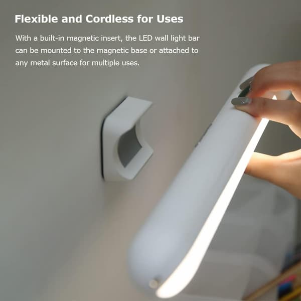 Veggleselampe, baderomsforfengelighetslampe, USB-oppladbar skrivebordslampe