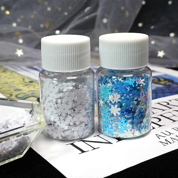 Snøfnugg Lyse Flak Paljetter Harpiksform Fyllinger Harpiks Kunst Glitter 10g Per