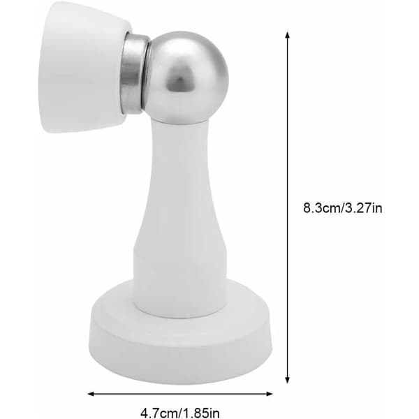 Solid magnetisk dørstopper (hvid elfenben (perforeret model)