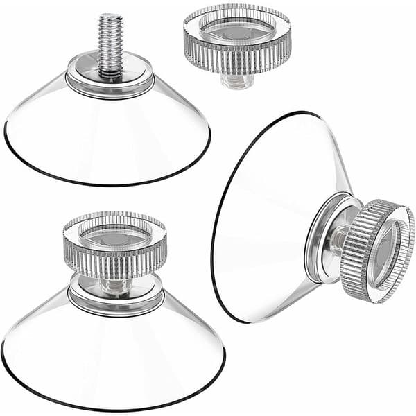 Sugkoppar Set om 25 sugkoppar Ø 40 mm M4 - Transparenta sugknappar med räfflad mutter