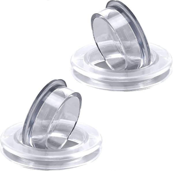2 sett silikonparaplyhulltrekk bord og propp paraplystativ parasolltilbehør (transparent) [DB] Transparent Transparent