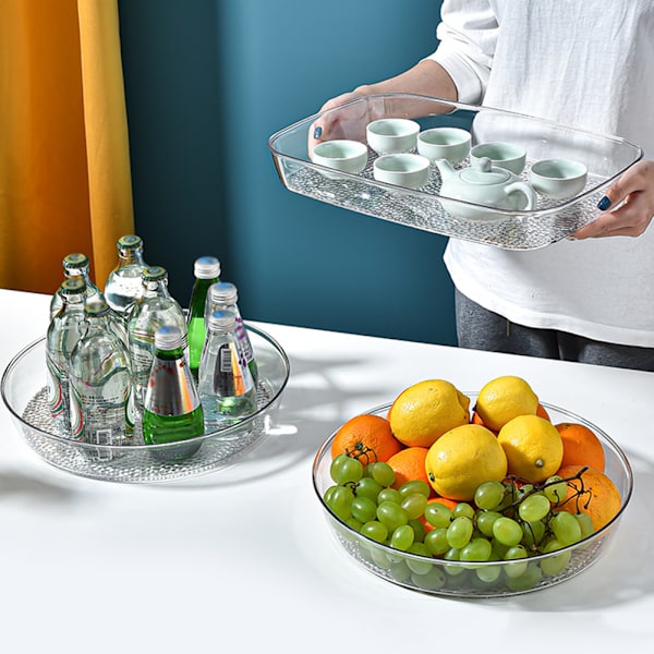 Fruktförvaringsbricka Slitstarkt köksförråd Transparent Rektangulär Trumpet Transparent Rectangular Trumpet