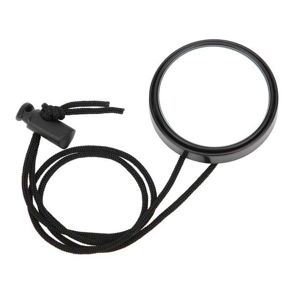 Dive Rearview Mirror 360 Degree Adjustable Rearview Mirror with Lanyard Diving Accessories Black