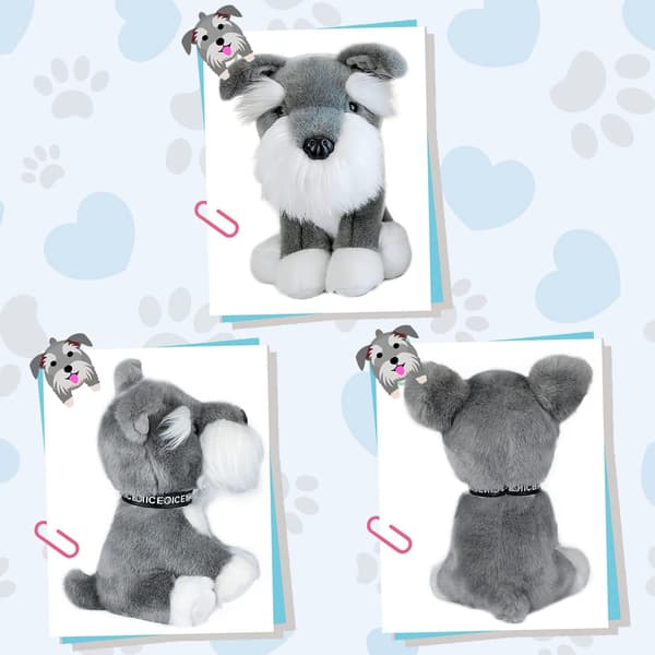 21 cm kosedyr kastepledd liten dukke, myk fluffy valp