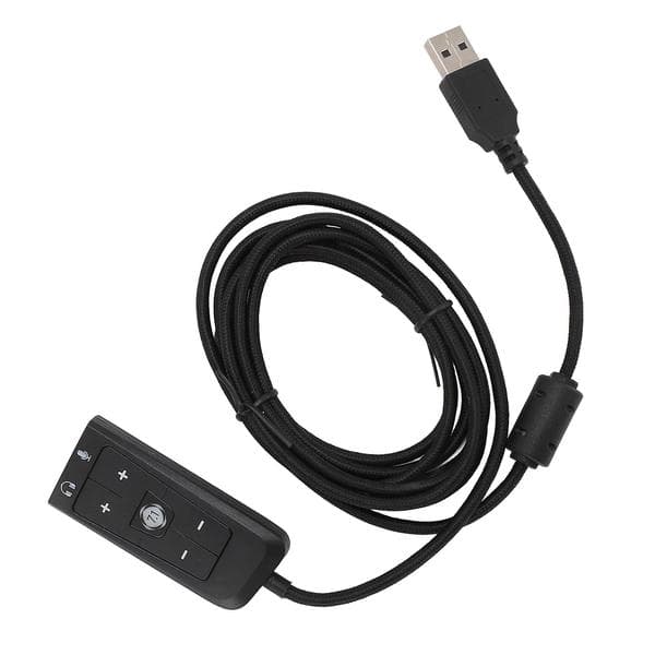 USB to 3.5mm Jack Audio Card Adapter with Headphone and Microphone Jacks for Kingston HyperX Cloud II