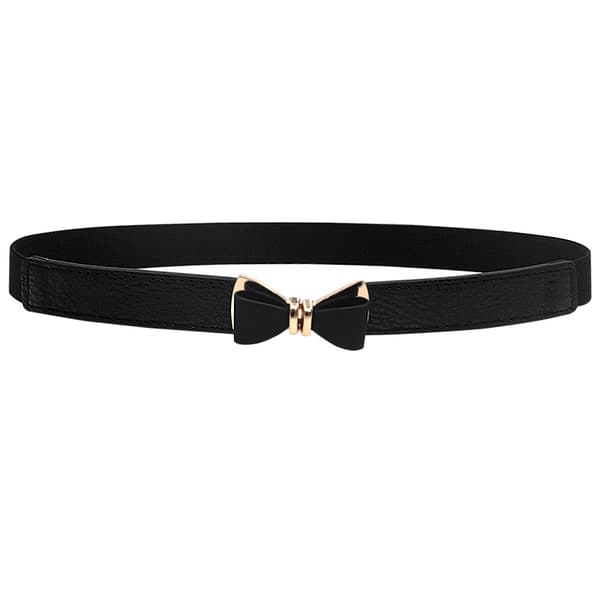 Dame 1\" Bred Sløjfe Smalt Elastisk Taljebælte Strækbælte Tyndt