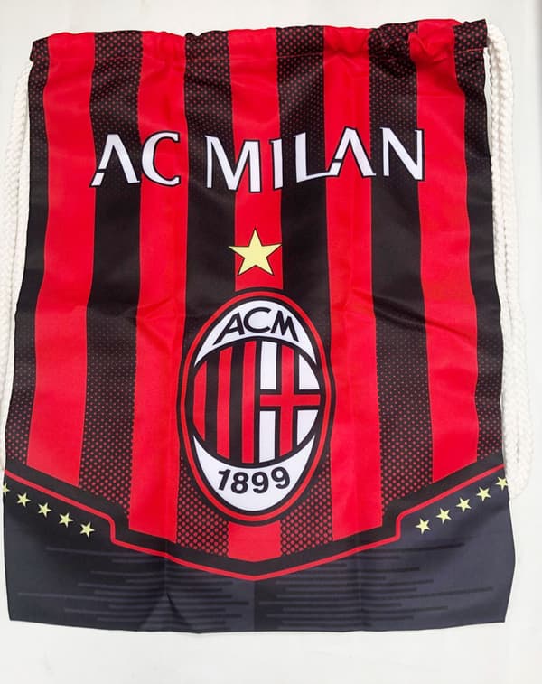 World Cup Football Drawstring Bag for Storage (AC Milan)