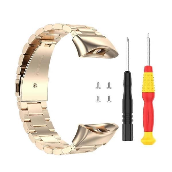 Armbånd i rustfrit stål til Garmin Forerunner 45 45S Swim 2 [DB] Guld Gold