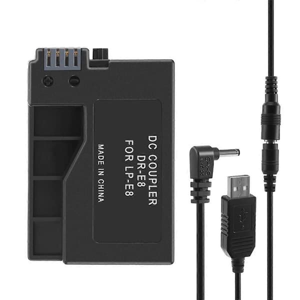 -E8 Dummy Batteri til 550D 600D 650D 700D DSLR-kameraer