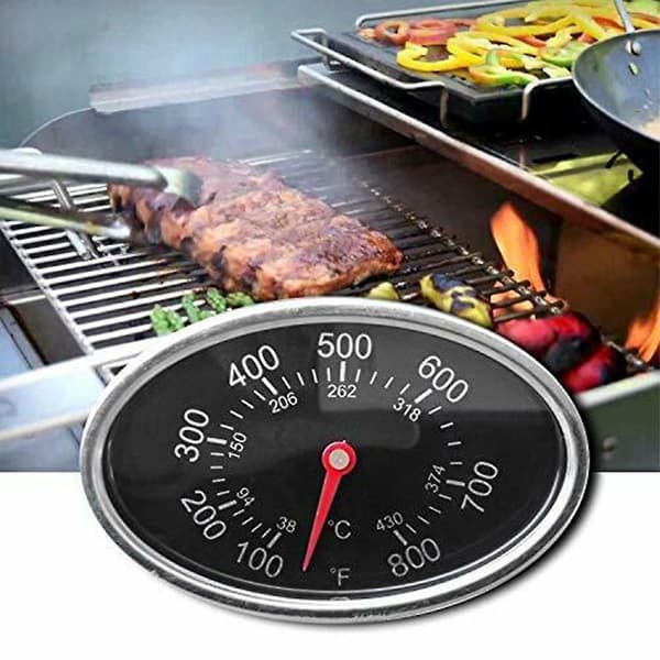 BBQ Grill Lokk Termometer Varmeindikator Erstatning Master Som vist As shown