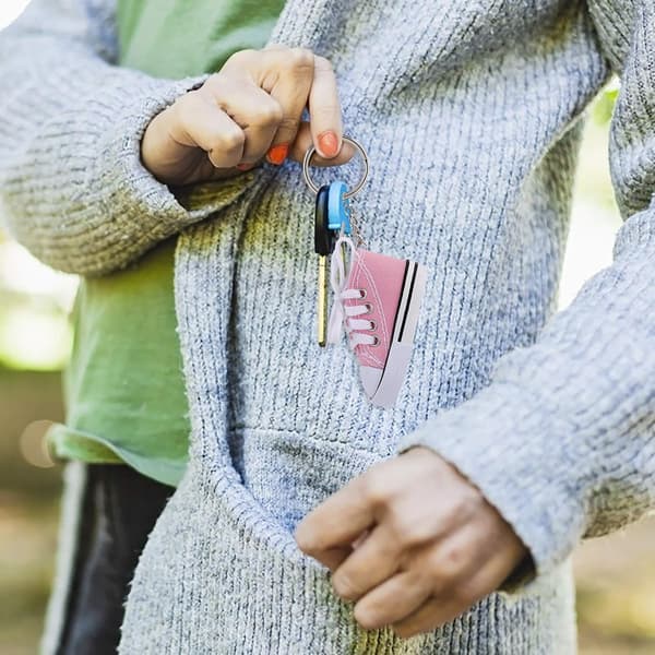 12 Nøkkelringer, Mini Canvas, Sneaker Nøkkelring Anheng
