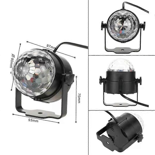 Sound Activated Party Lights with Remote Control DJ Lighting