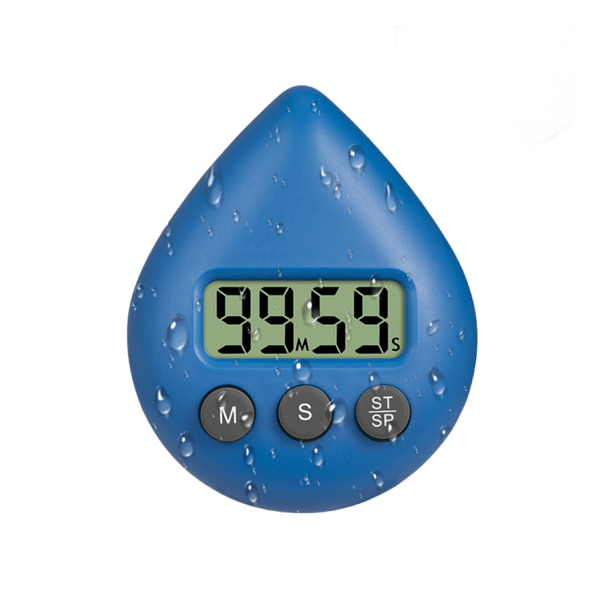 Ny Vattendroppe Timer Vattentät Anti Dusch Stänk Timer Sugkopp Fri Stämpel Badrum Timer