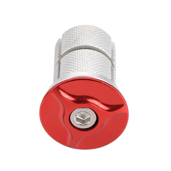 Stem Top Cap Bicycle Fork Expander Bolt in Aluminum Alloy 1/1.25 inch (Red)