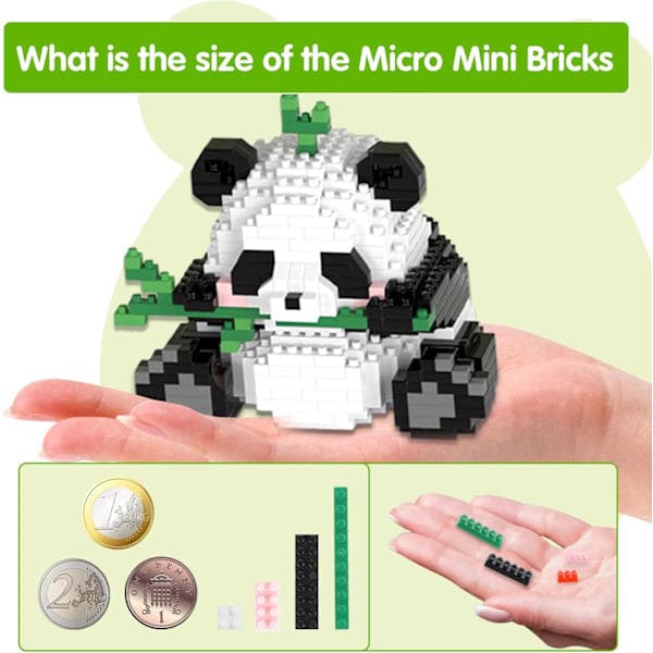 3-in-1 Panda Building Blocks Construction Toys Animal Bricks Building