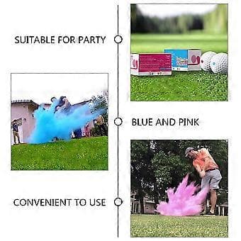 4 st Kön Avslöjande Golfbollar Baby Shower Exploderande Pulver Golfbollar med Pulver för Födelsedag