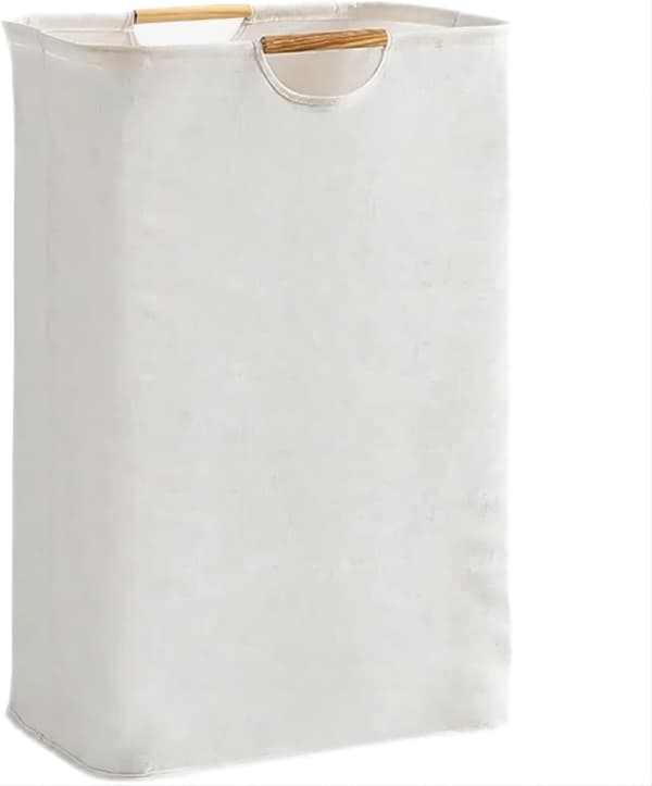 Large Laundry Basket, Laundry Hamper with Handles, Foldable Waterproof Laundry Basket for Bedroom, Bathroom, Toys - White