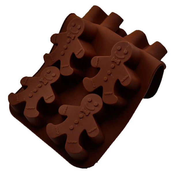Generisk silikonform för choklad, pepparkaksgubbe, diskmaskinssäker