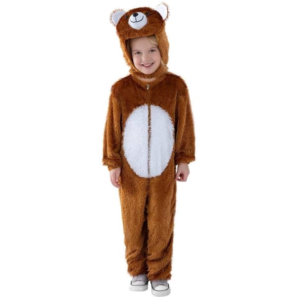 Smiffys Barn/Barn Bjørnedrakt 7-9 År Brun/Hvit Brown/White 7-9 Years