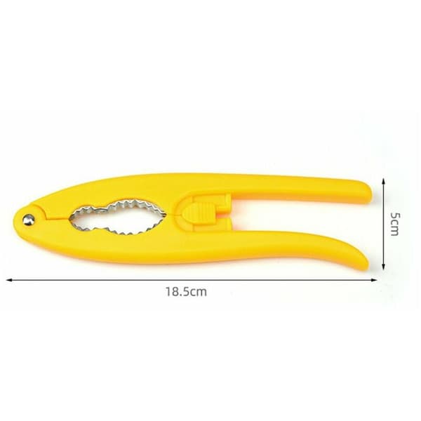 Nutcracker Parts Walnut Cracker Nut Shell Seafood Nutcracker Tool Robust Shell with Non-Slip Handle Yellow